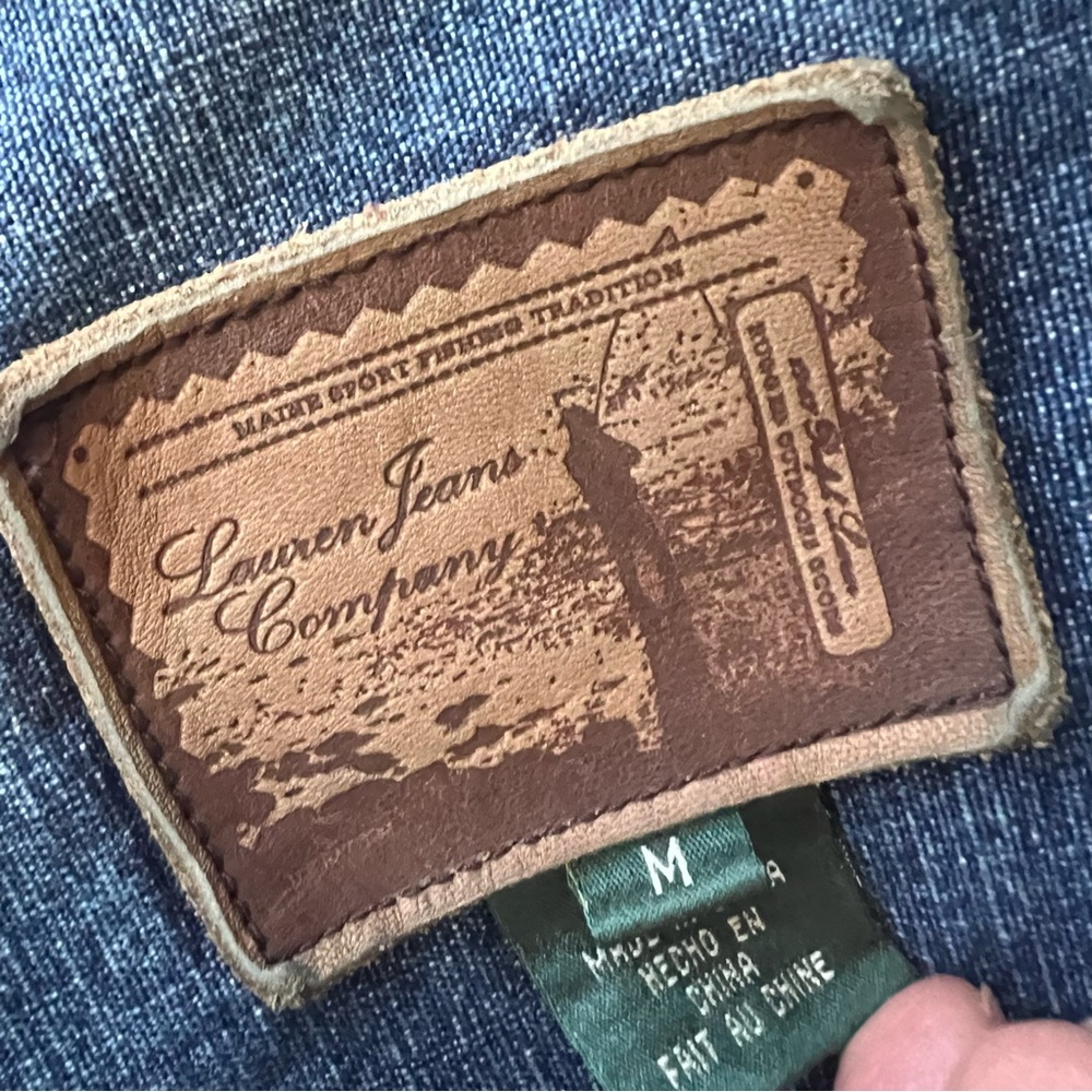 Ralph Lauren jeans utility barn denim artists jacket coat lovely shape! M - Picture 11 of 14